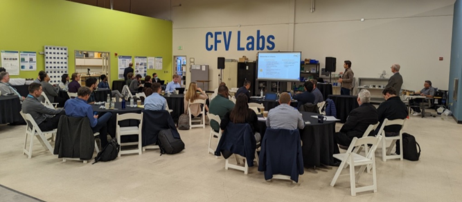 PACT attenees listen to a CFV Labs presentation