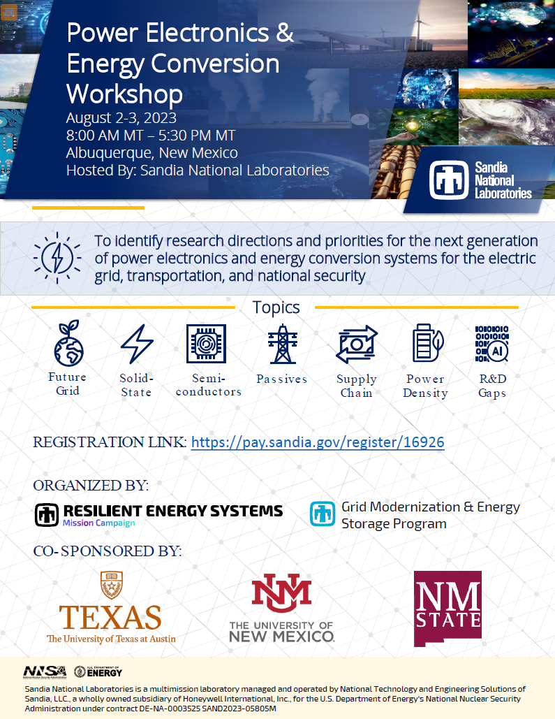 2023 Power Electronics & Energy Conversion Workshop – Energy