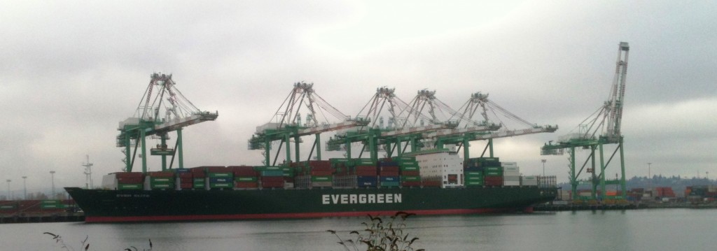a container ship