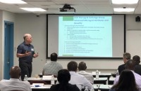 Two presenters give an overview of the attributes and benefits that have been highlighted for advanced microgrids.