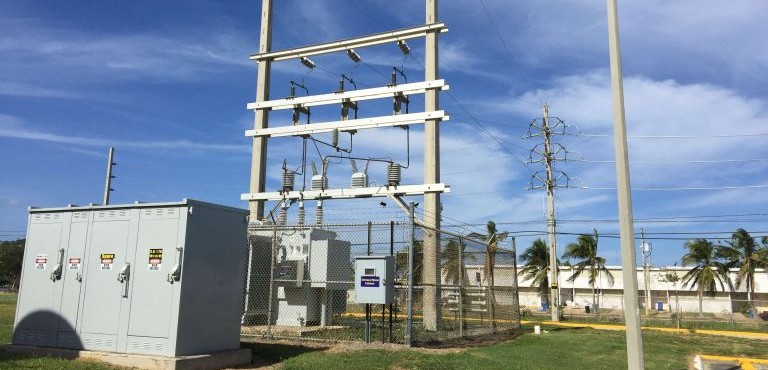 Example of a substation to be used in a Puerto Rico microgrid. (Photos by Robert Broderick)