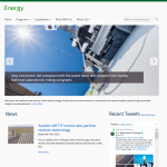 Refreshed energy.sandia.gov homepage showing a news and twitter feed.