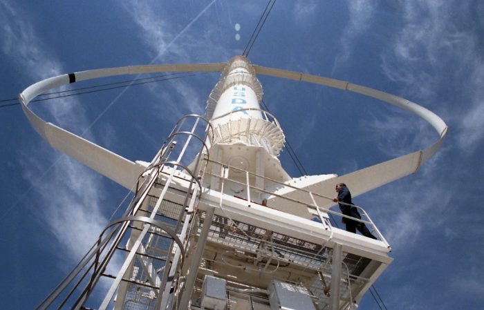 a vertical axis wind turbine 