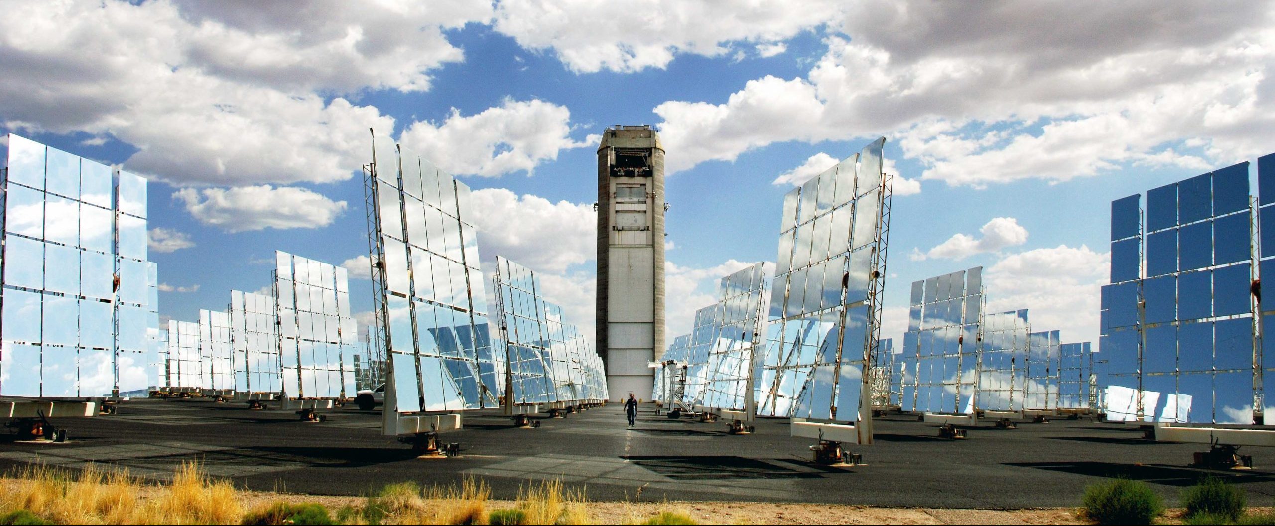 Concentrating solar power tower at the National Solar Thermal Test Facility (NSTTF)