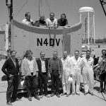 Scientists in and in front of the Da Vinci II balloon