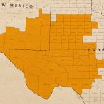 A map showing the Permian Basin region which stretches from southeast New Mexico into southwestern Texas